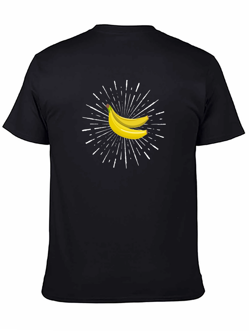 Banana Burst Graphic Tee - Black Cotton Comfort