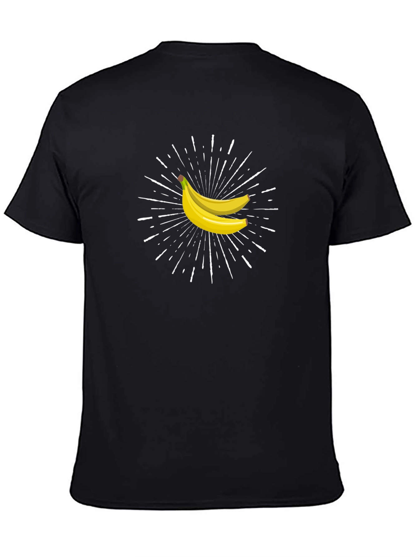 Banana Burst Graphic Tee - Black Cotton Comfort