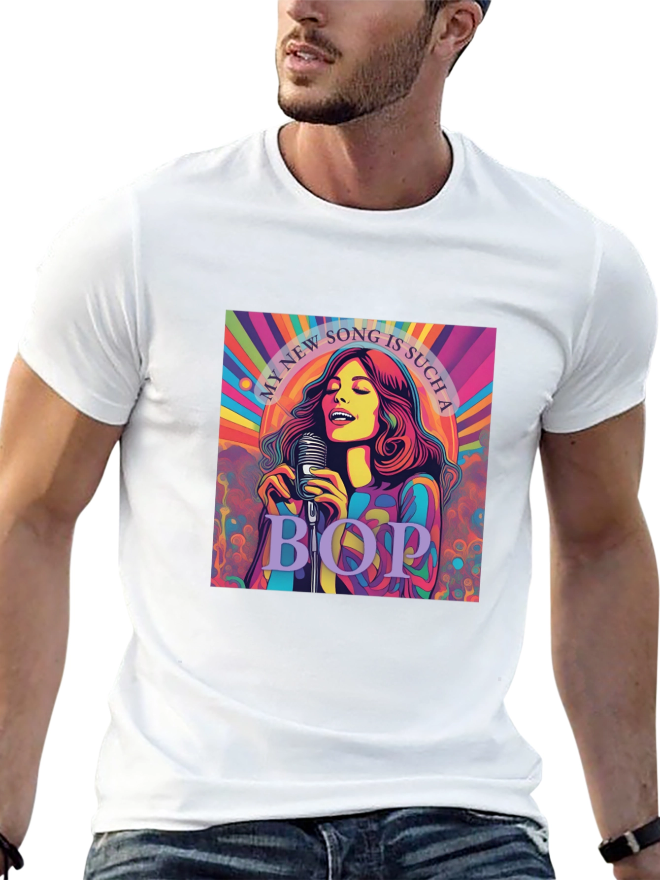 Retro My New Song Graphic Tee