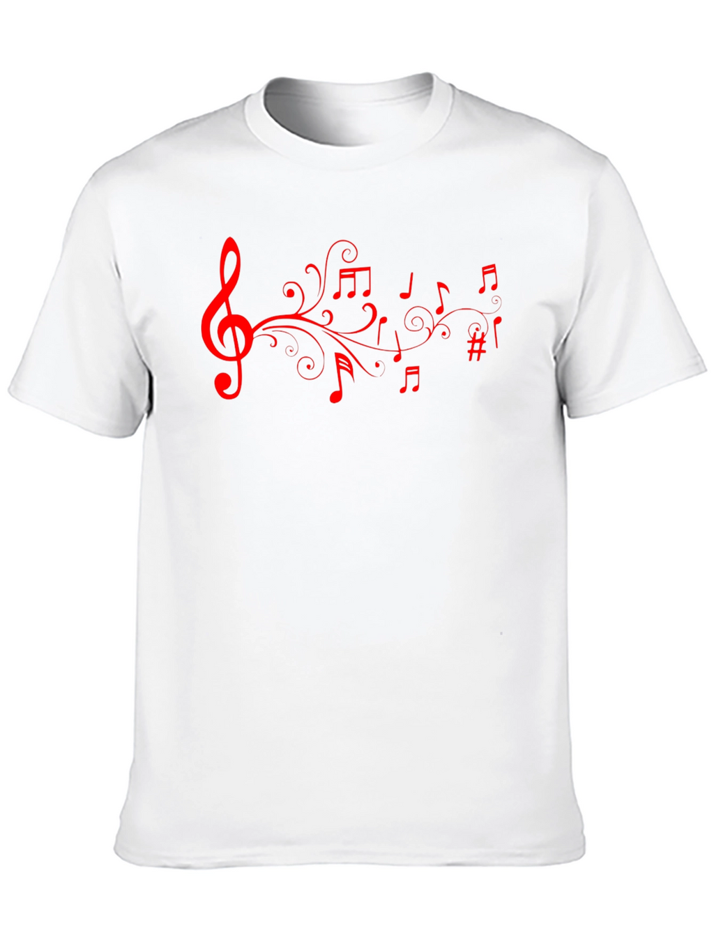 Musical Note T-Shirt - Stylish Black Tee