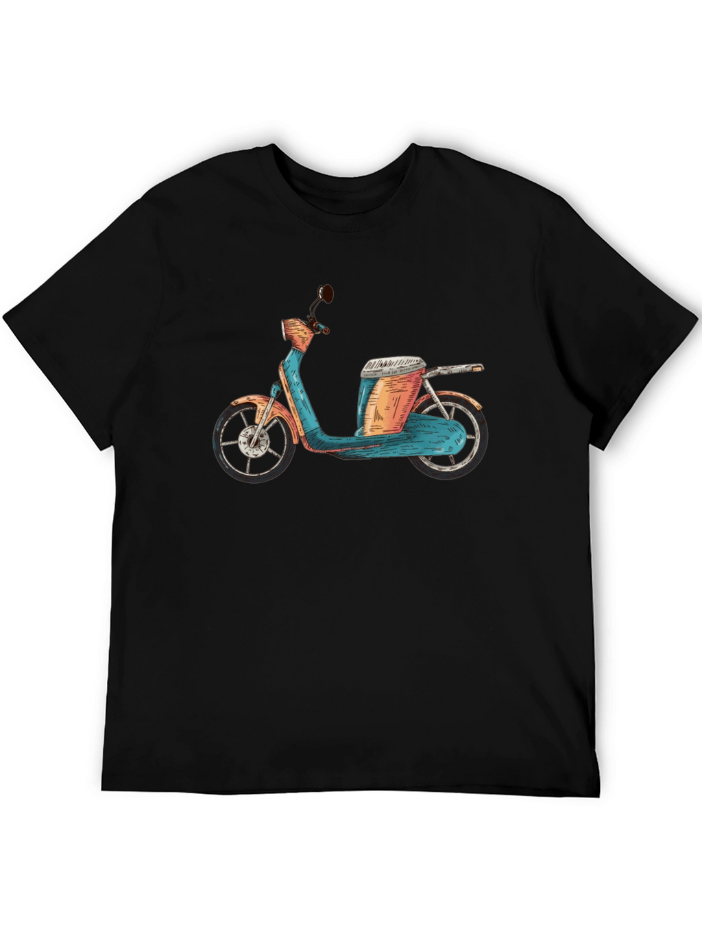 Retro Scooter Graphic Tee - Unique Design