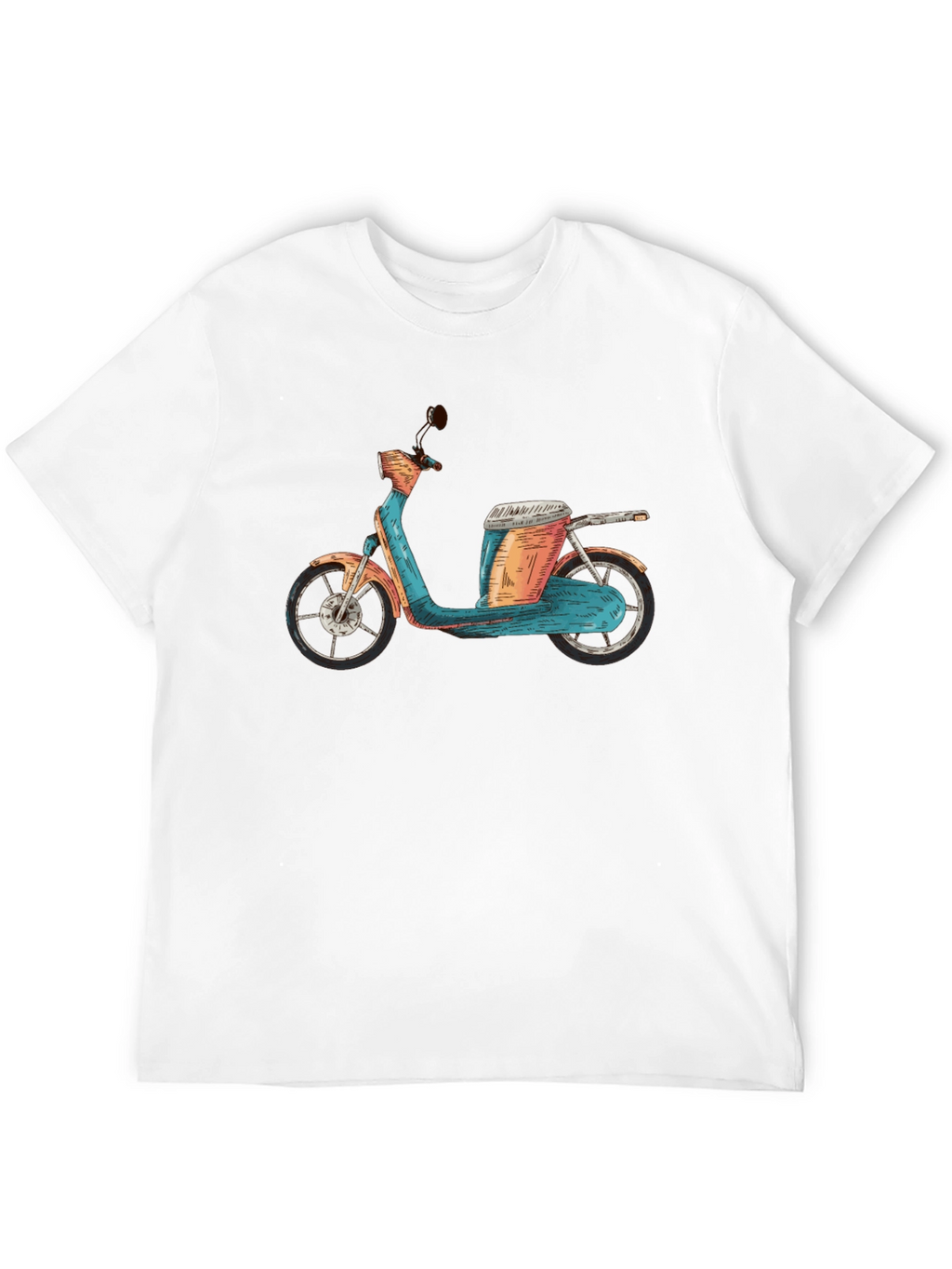 Retro Scooter Graphic Tee - Unique Design