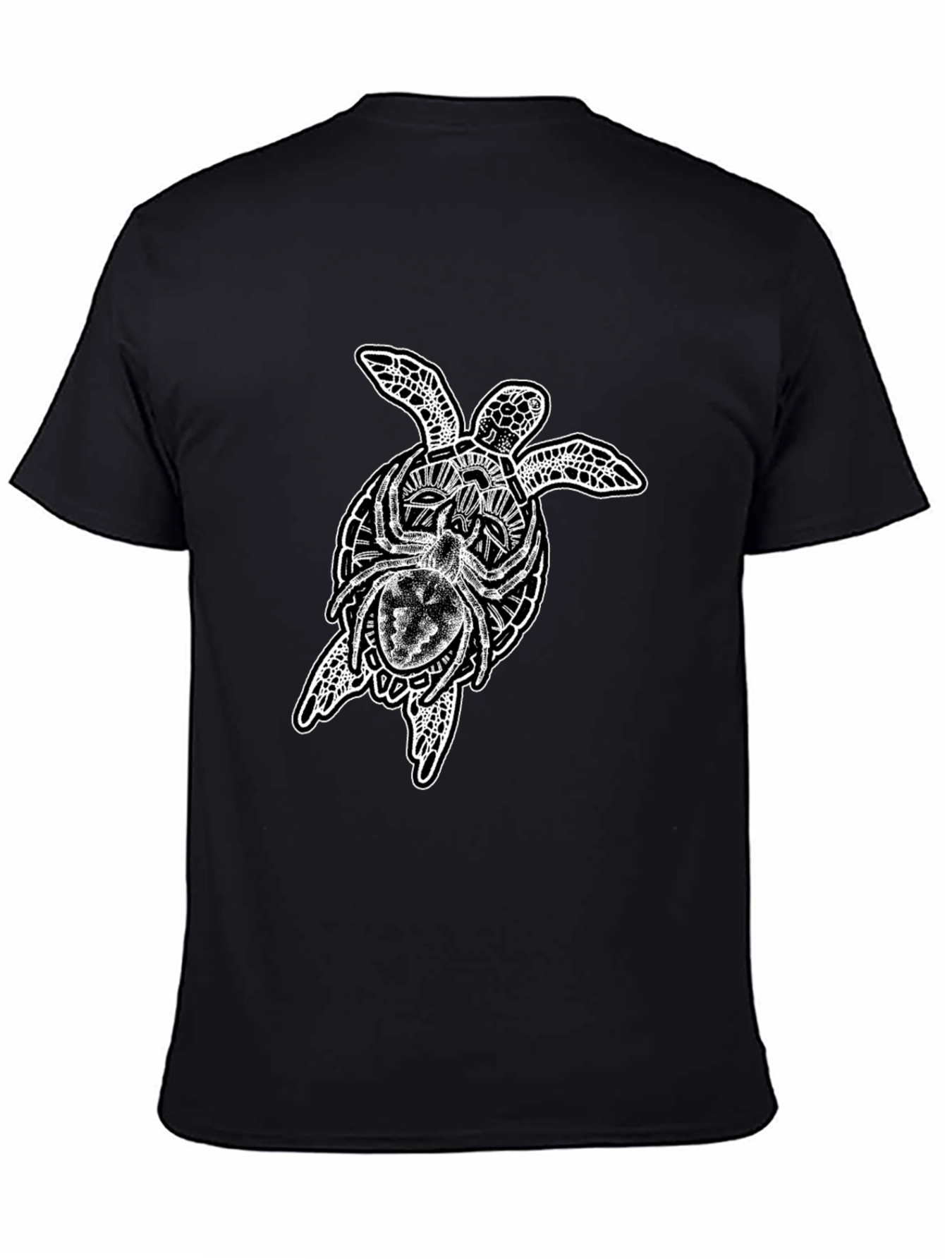 Turtle & Spider Graphic Tee - Mens Black T-Shirt