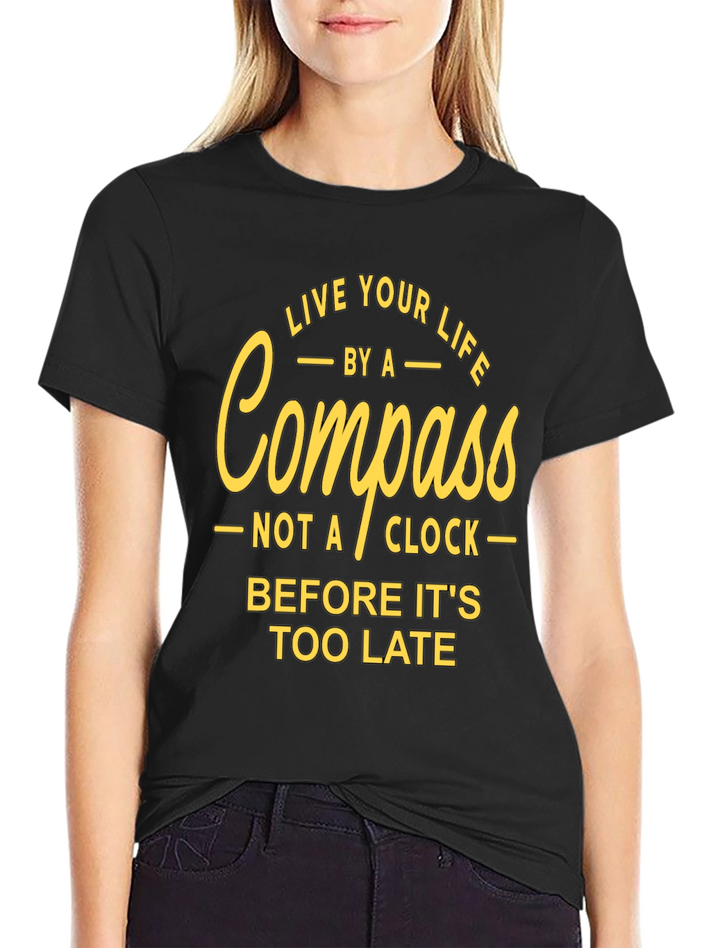 Live Your Life Compass Graphic T-Shirt