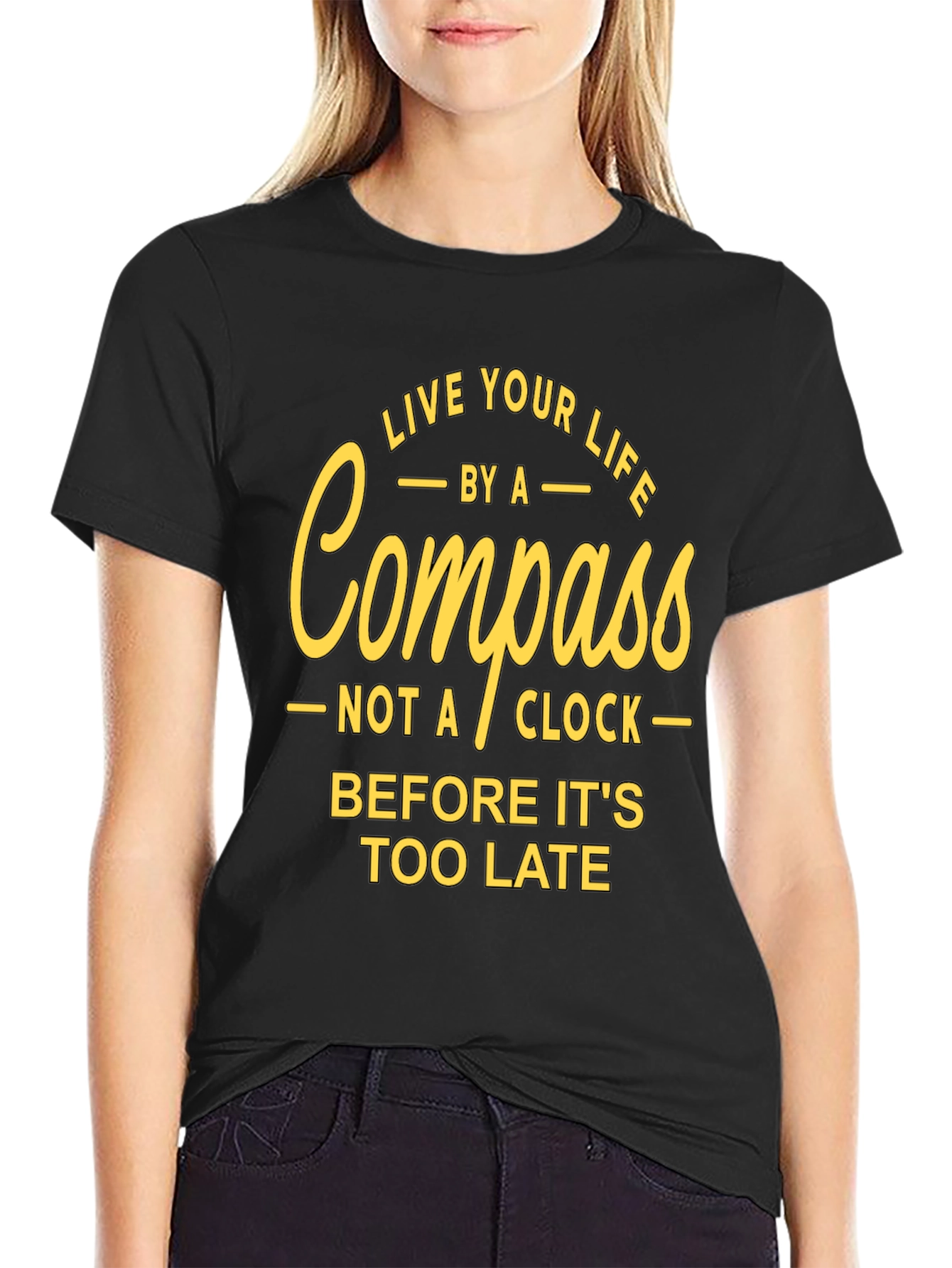 Live Your Life Compass Graphic T-Shirt