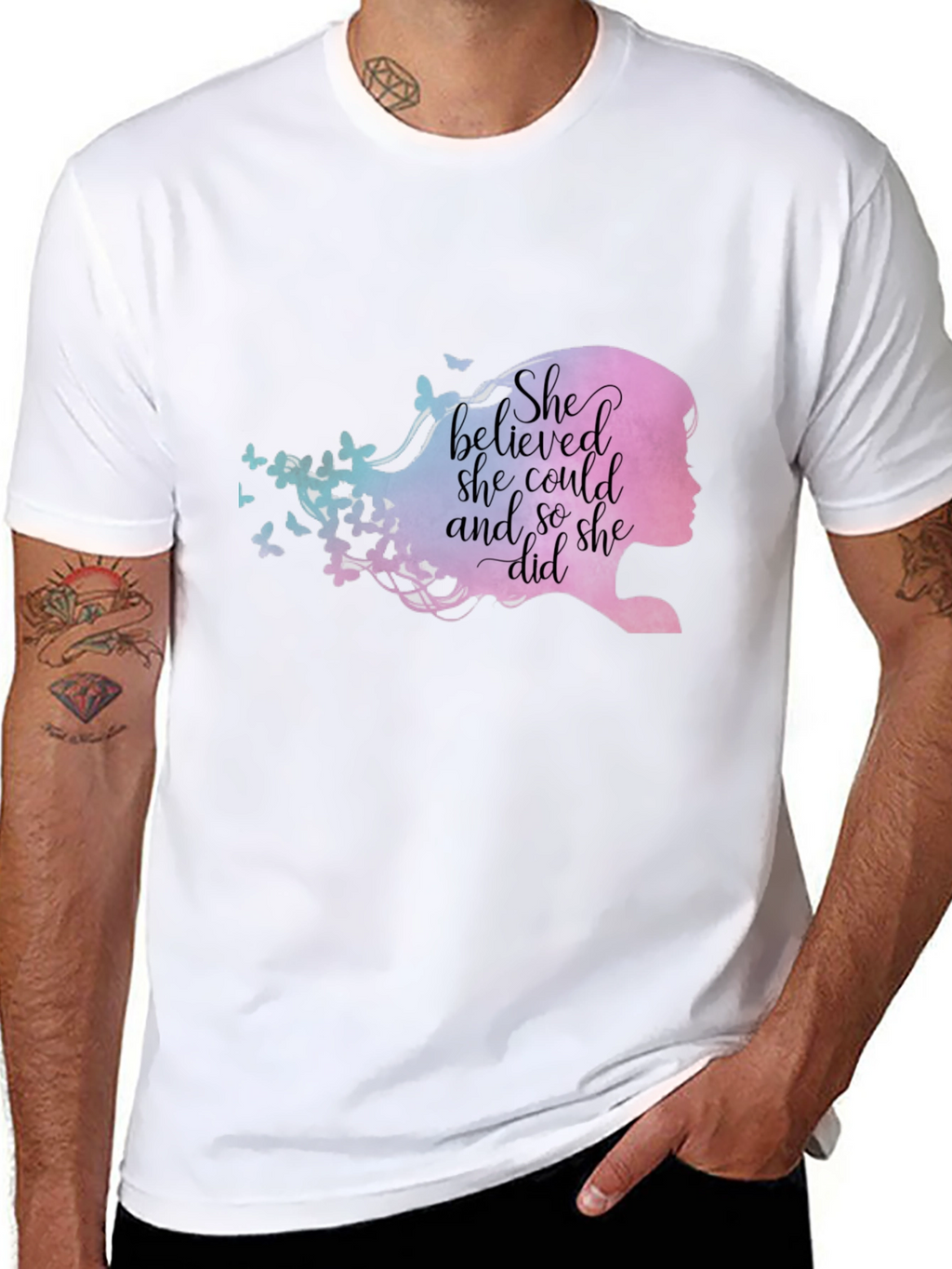 Empowering She Believed Graphic Tee - Black Unisex Fit