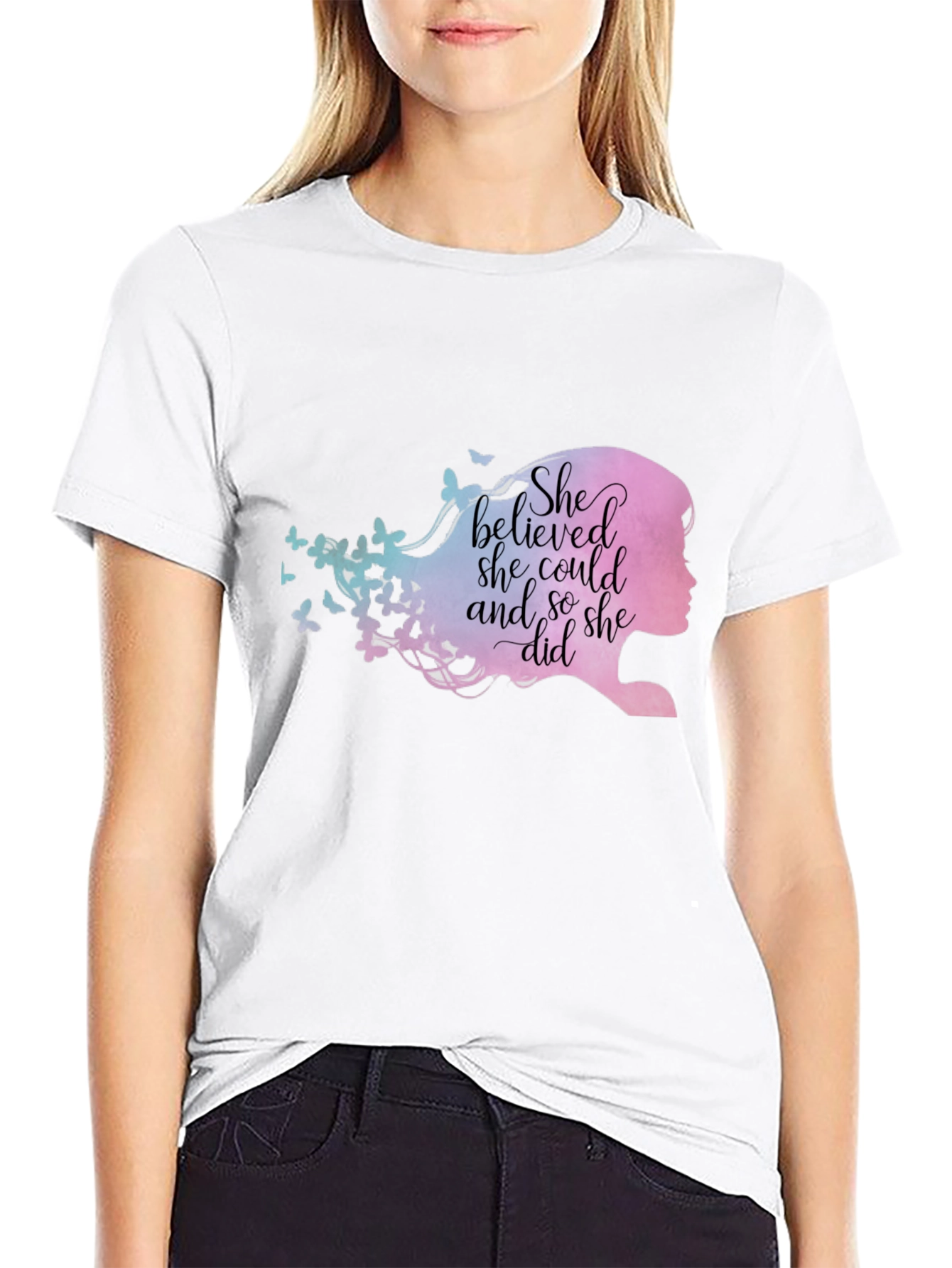 Empowering She Believed Graphic Tee - Black Unisex Fit