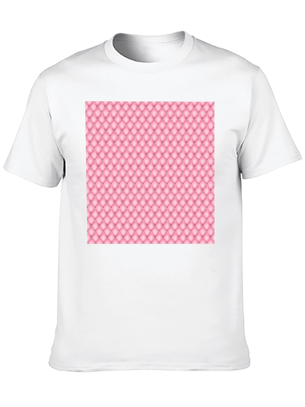 Stylish Black Tee with Pink Quilted Pattern