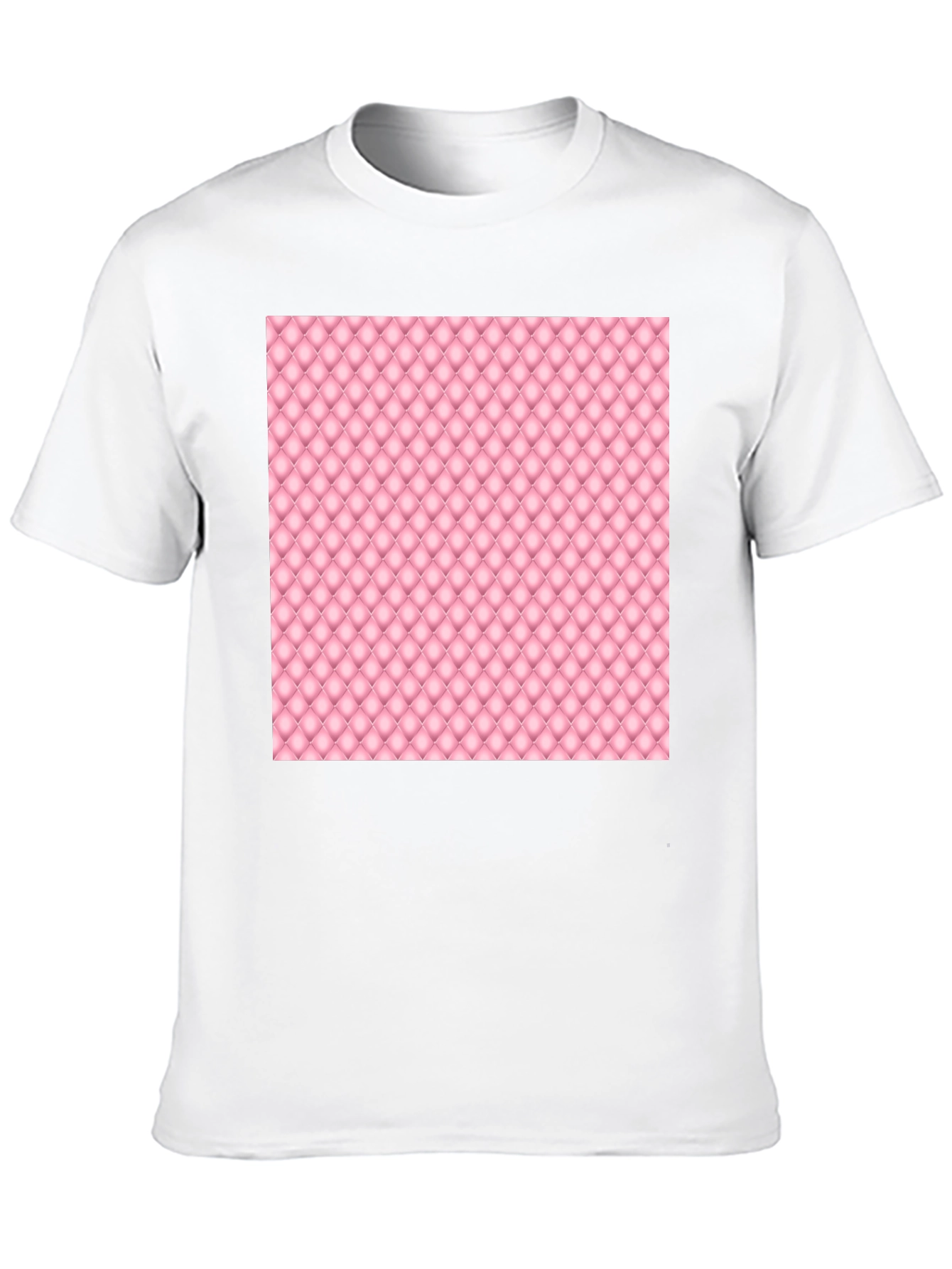 Stylish Black Tee with Pink Quilted Pattern