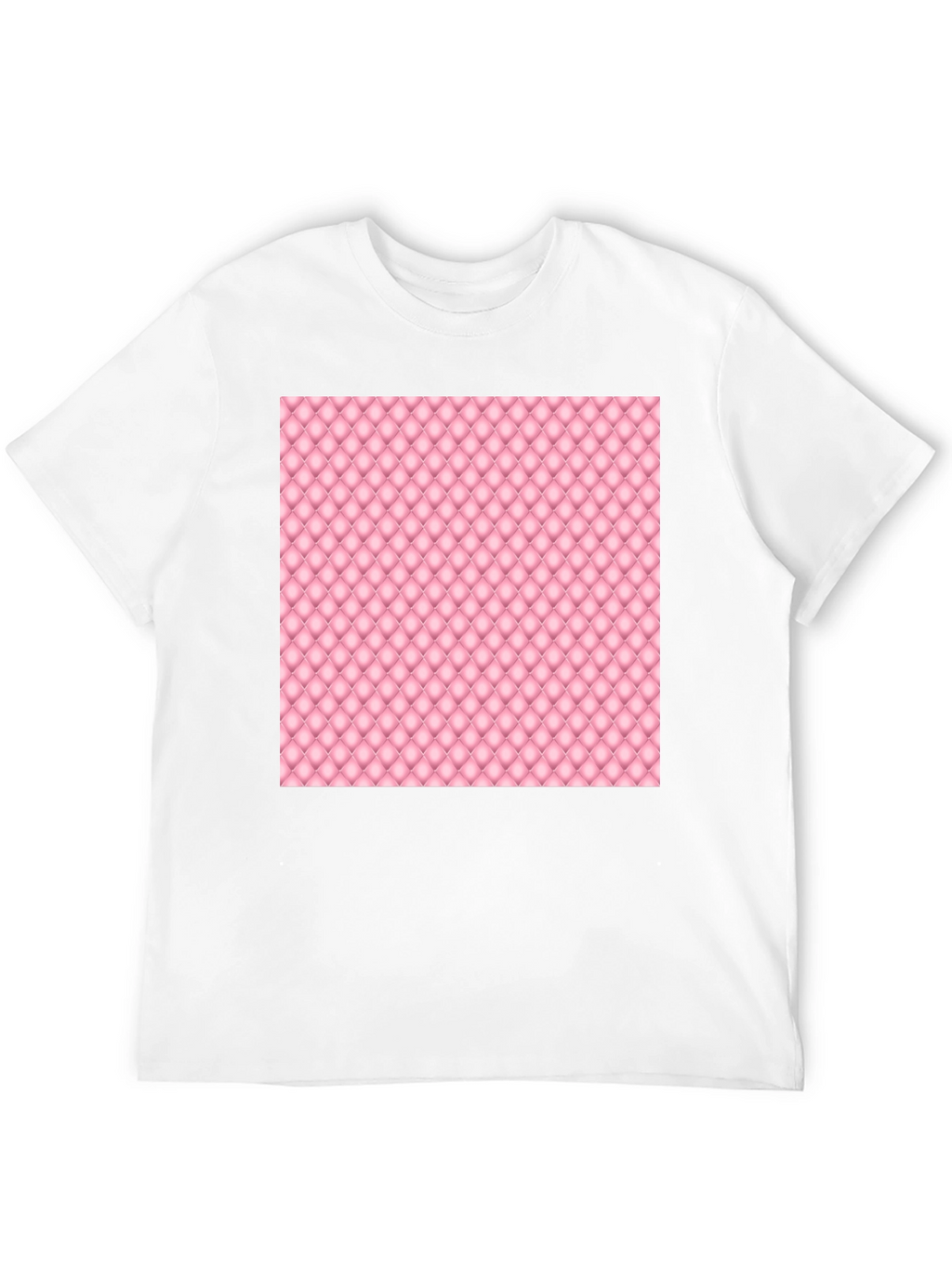 Stylish Black Tee with Pink Quilted Pattern