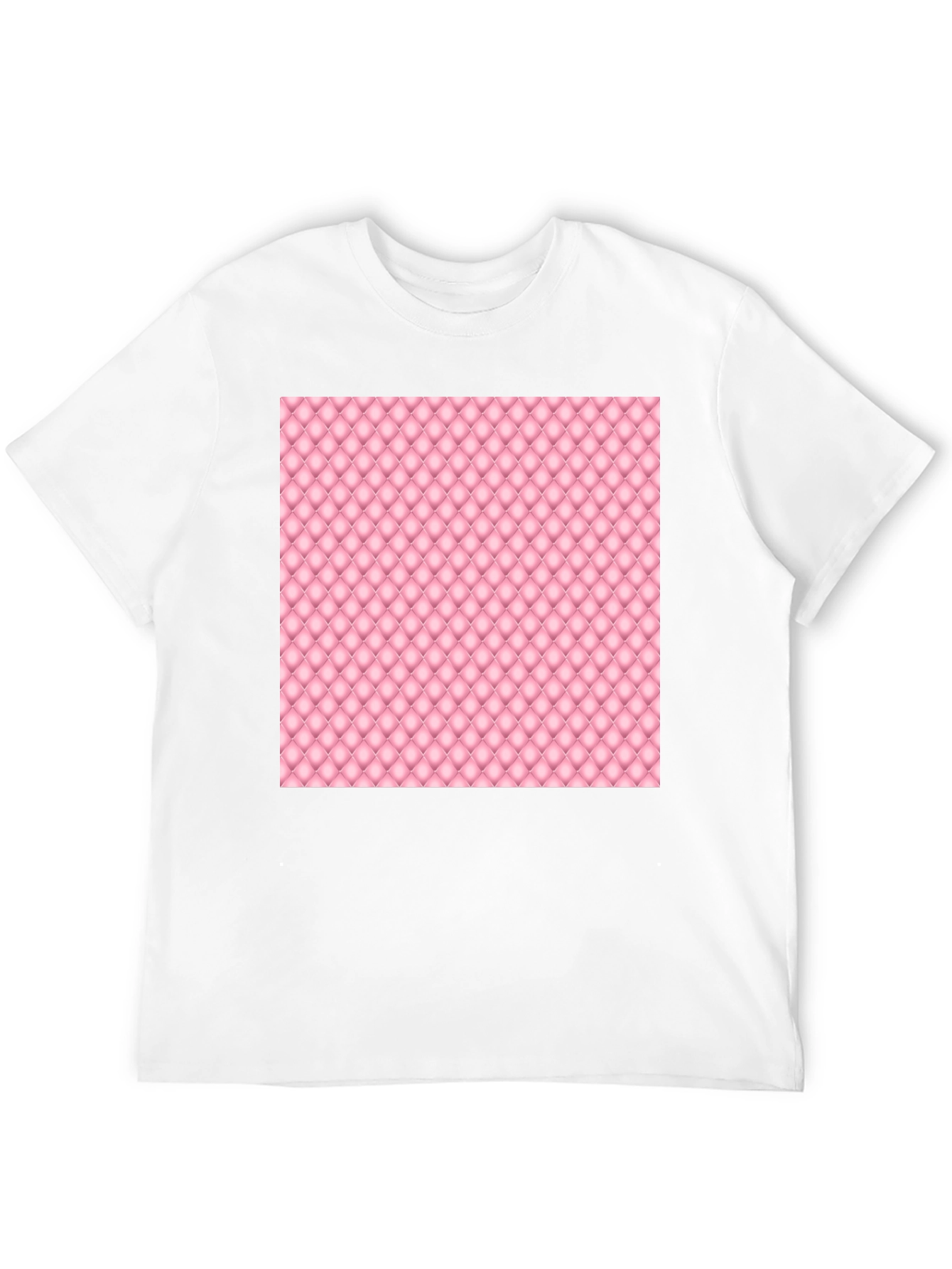 Stylish Black Tee with Pink Quilted Pattern
