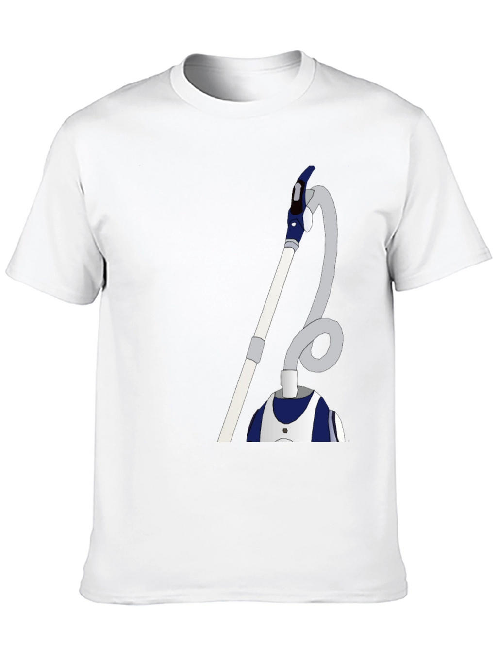 Humorous Vacuum Cleaner Graphic Tee - Black