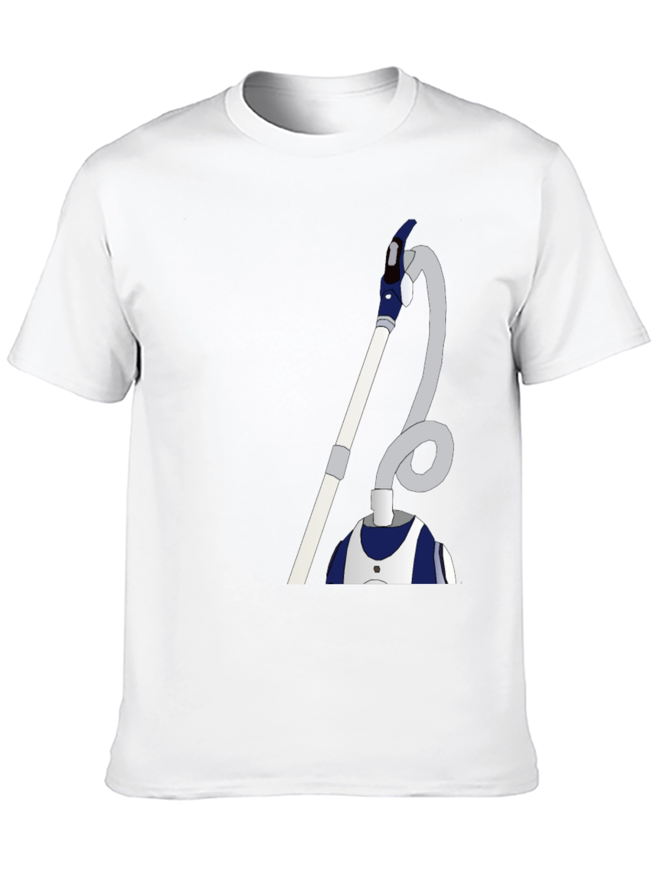 Humorous Vacuum Cleaner Graphic Tee - Black