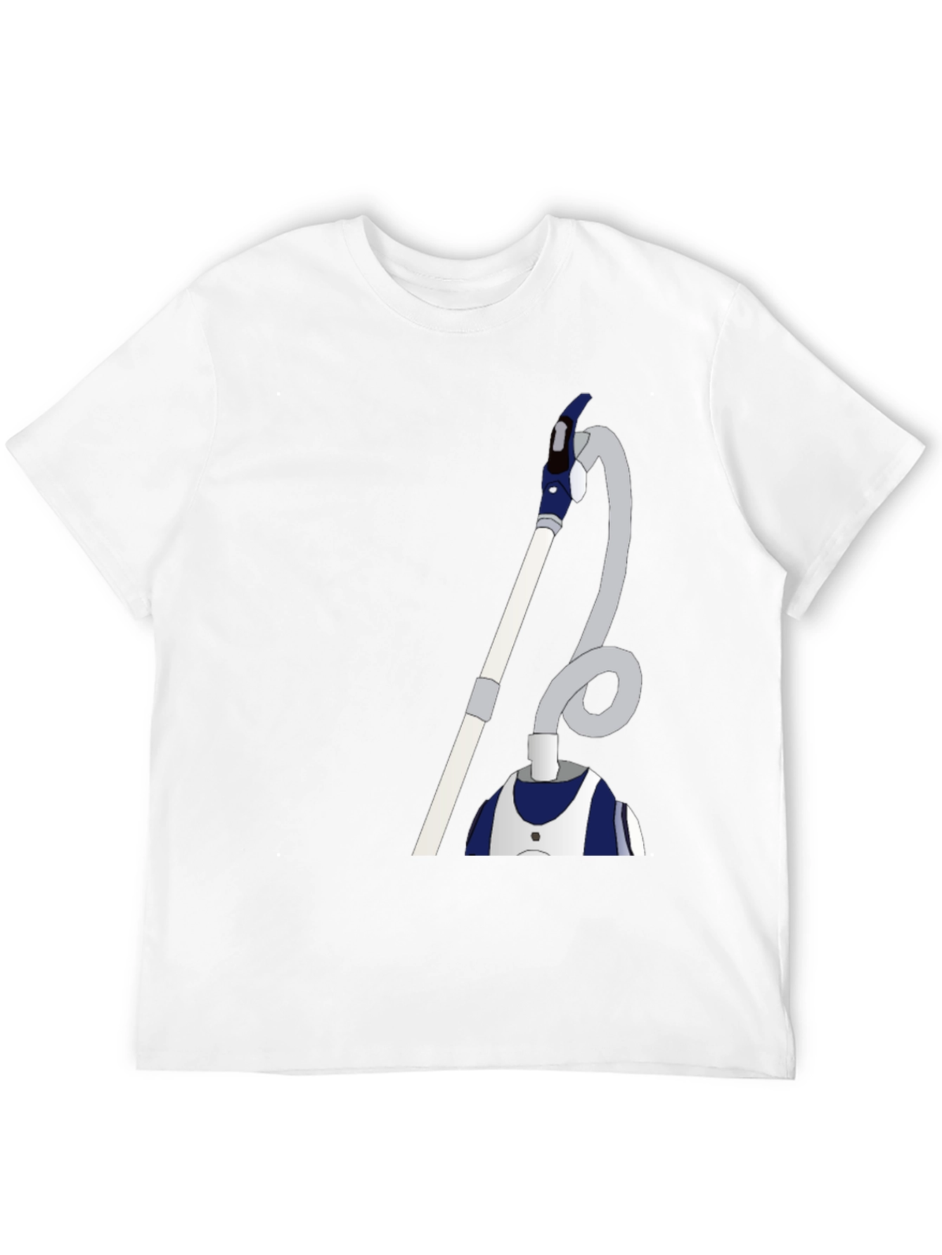 Humorous Vacuum Cleaner Graphic Tee - Black