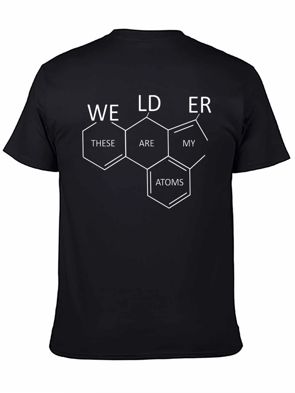 Welder Atoms T-Shirt: Science Humor Tee