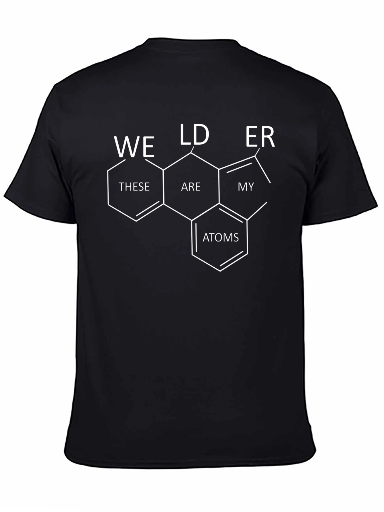Welder Atoms T-Shirt: Science Humor Tee