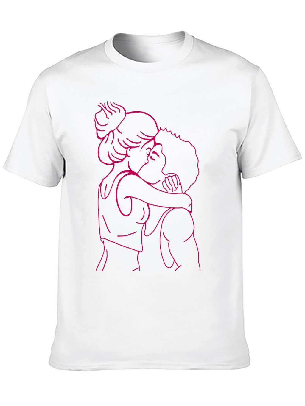 Romantic Embrace Graphic Tee - Black