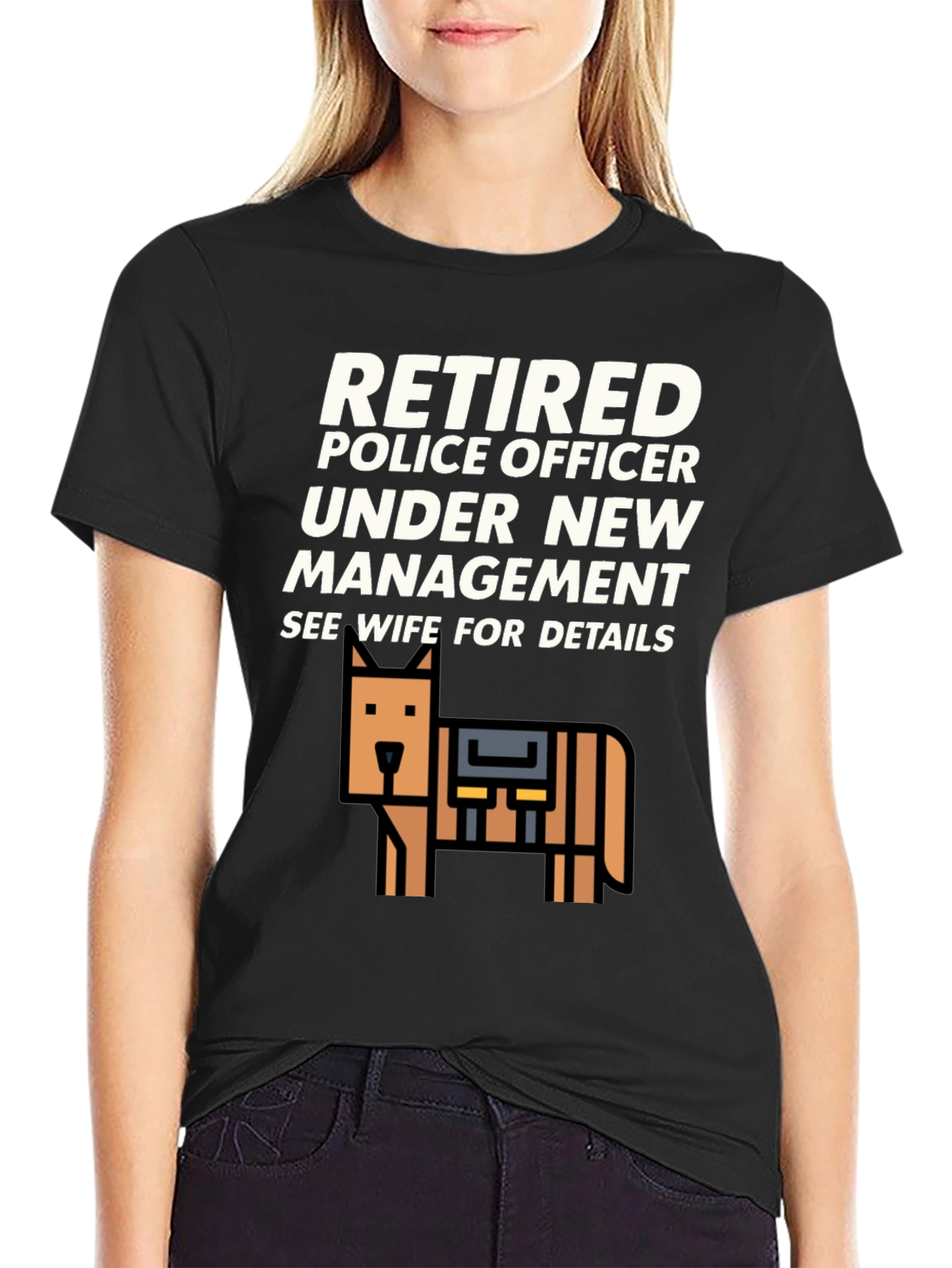 Retired Police Officer T-Shirt - See Wife For Details