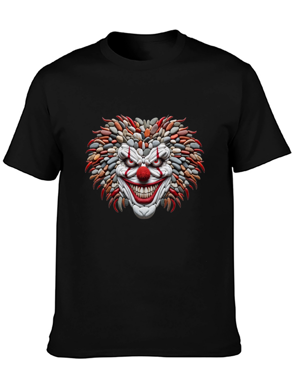 Mens Black Clown Graphic Tee