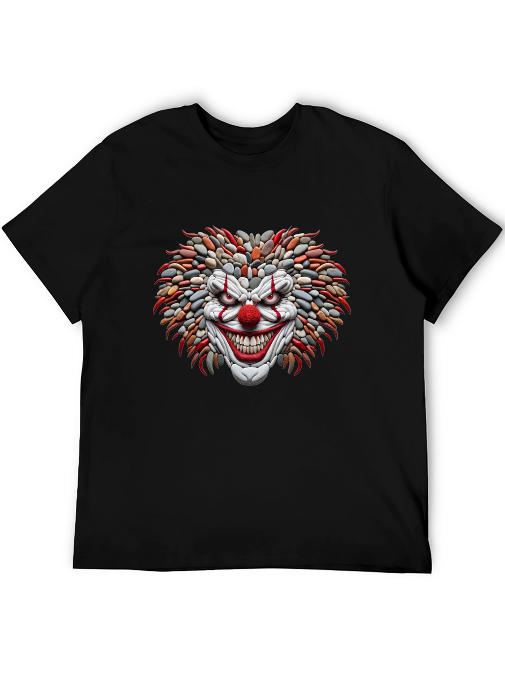 Mens Black Clown Graphic Tee