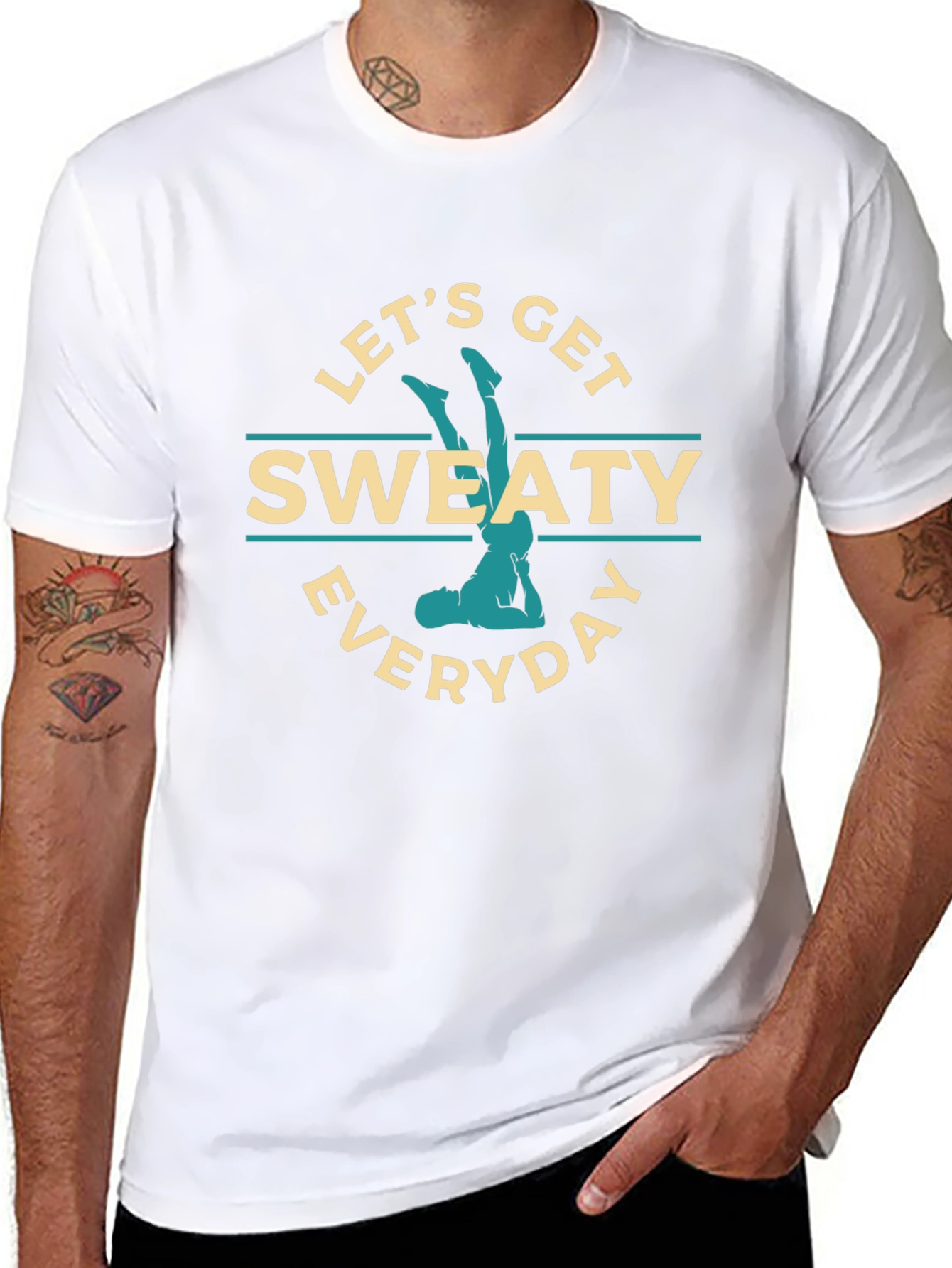 Lets Get Sweaty Everyday Graphic T-Shirt