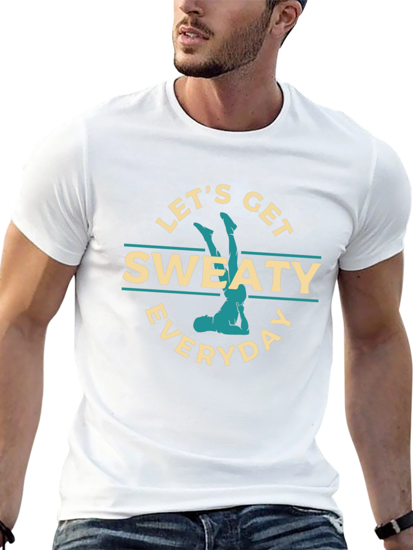 Lets Get Sweaty Everyday Graphic T-Shirt