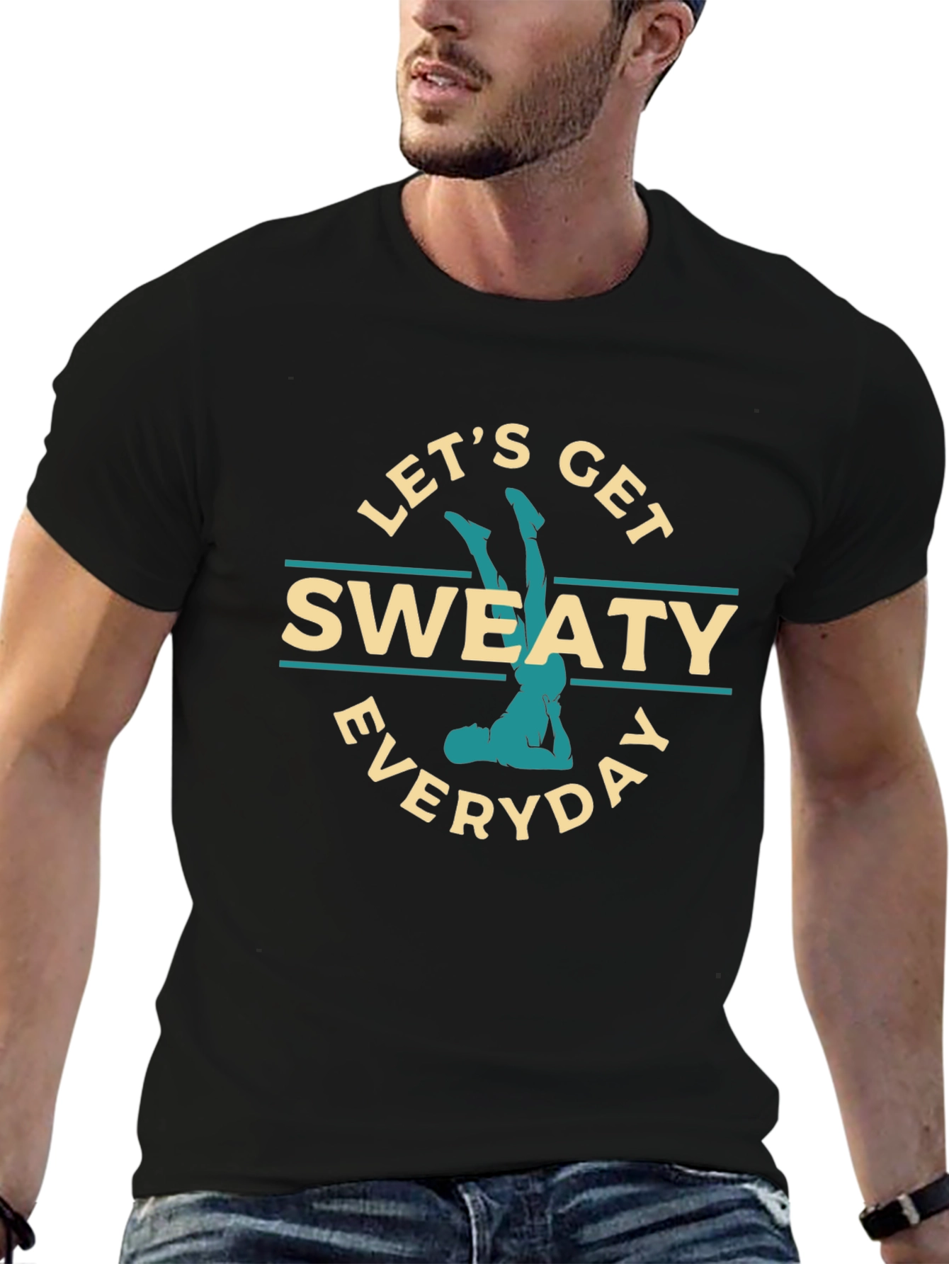 Lets Get Sweaty Everyday Graphic T-Shirt