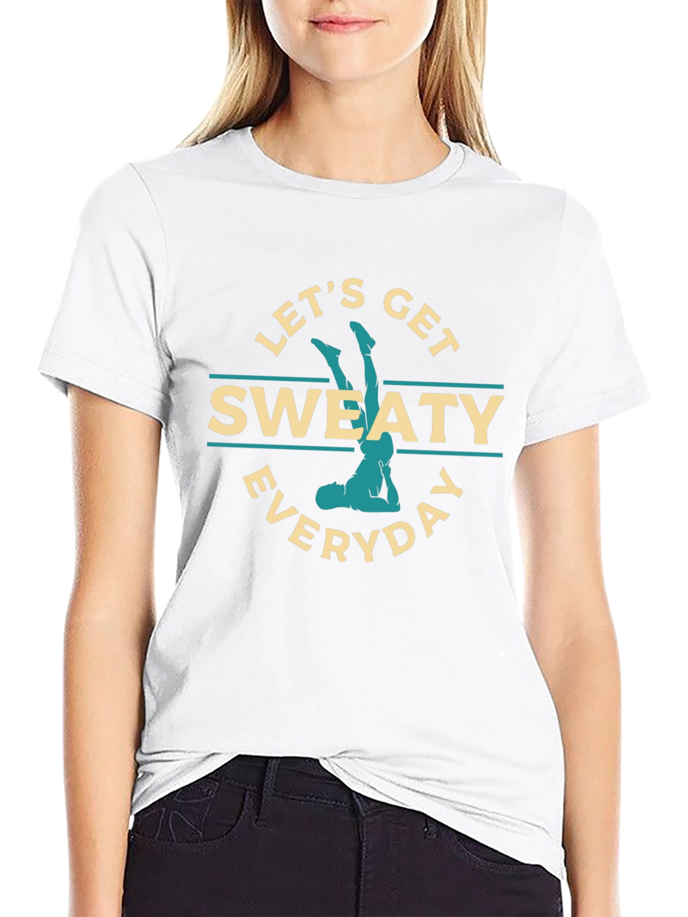 Lets Get Sweaty Everyday Graphic T-Shirt