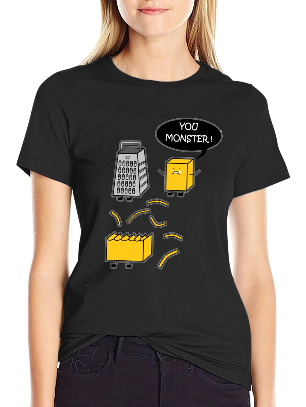 Funny Cheese Grater T-Shirt: You Monster!