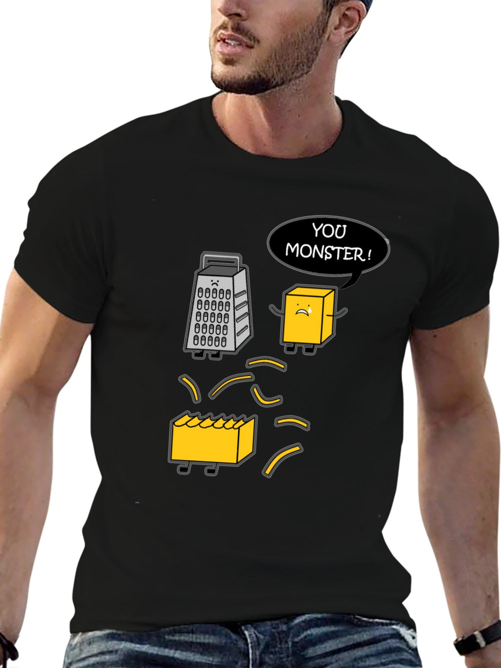 Funny Cheese Grater T-Shirt: You Monster!