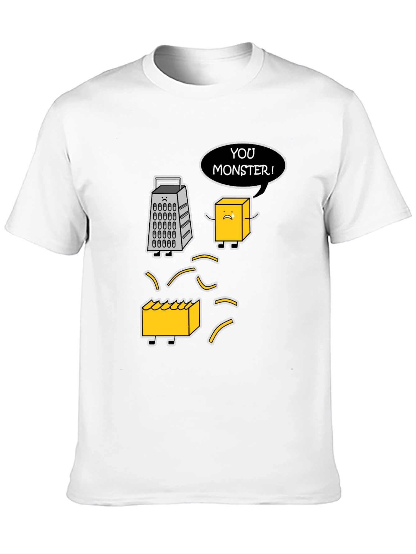 Funny Cheese Grater T-Shirt: You Monster!