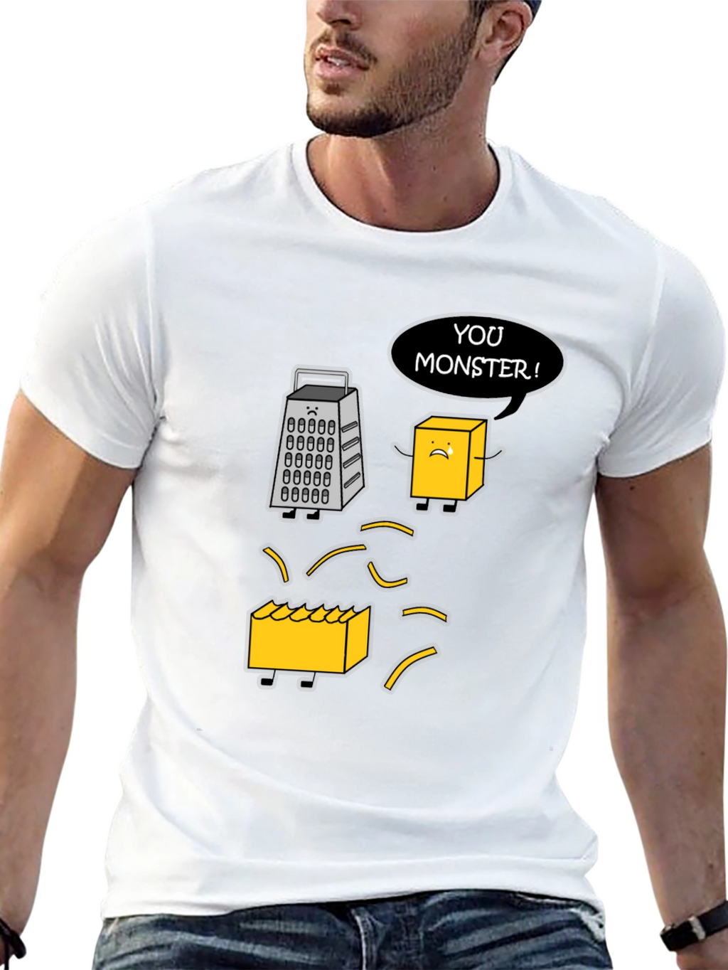 Funny Cheese Grater T-Shirt: You Monster!