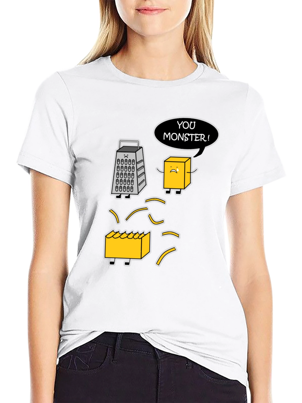 Funny Cheese Grater T-Shirt: You Monster!