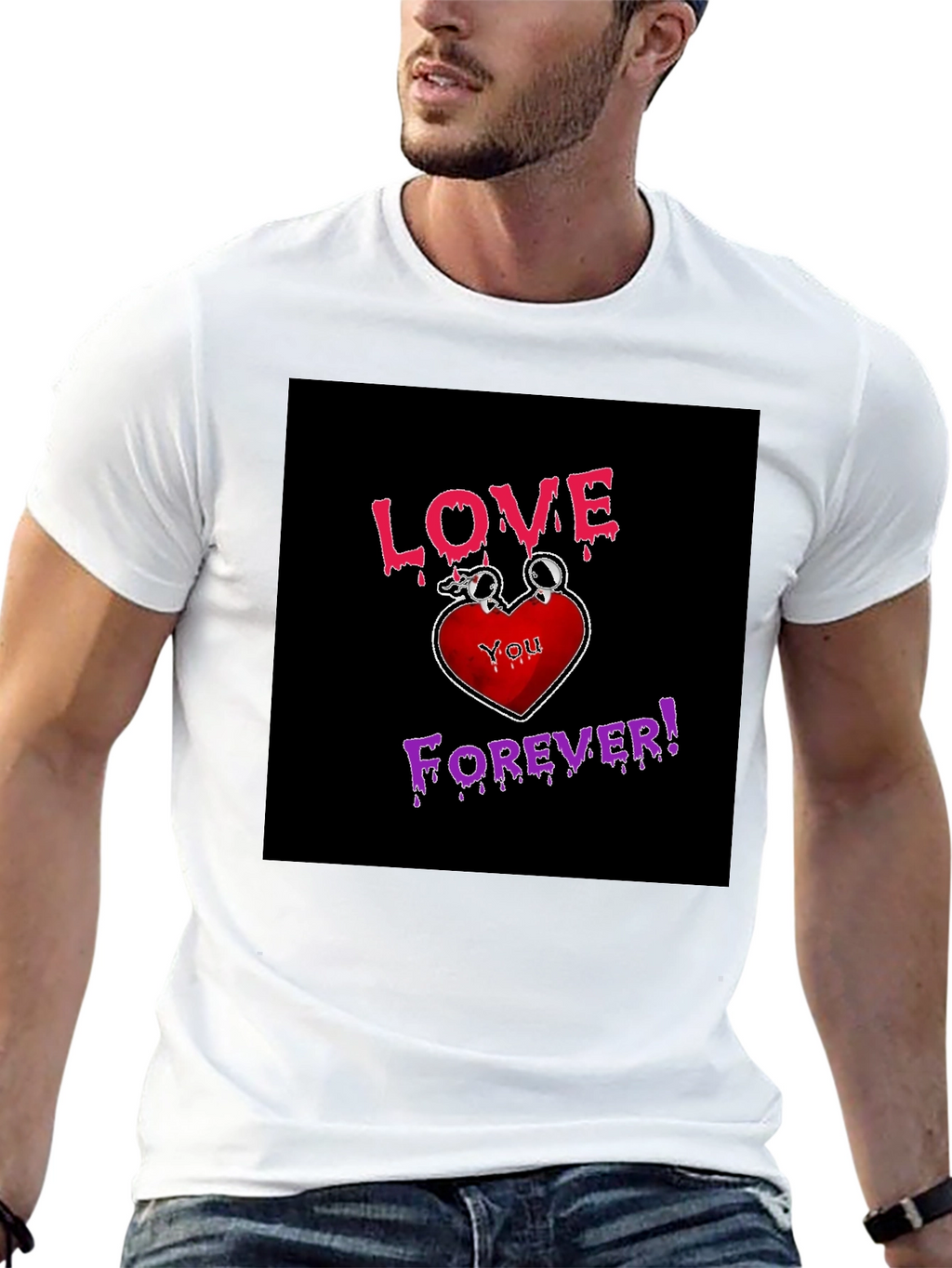 Love You Forever Graphic Tee - Black