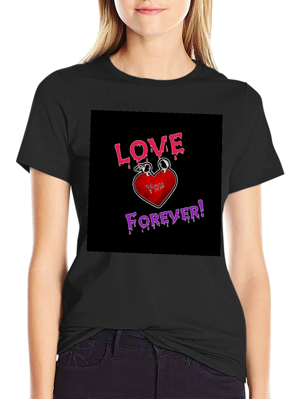 Love You Forever Graphic Tee - Black