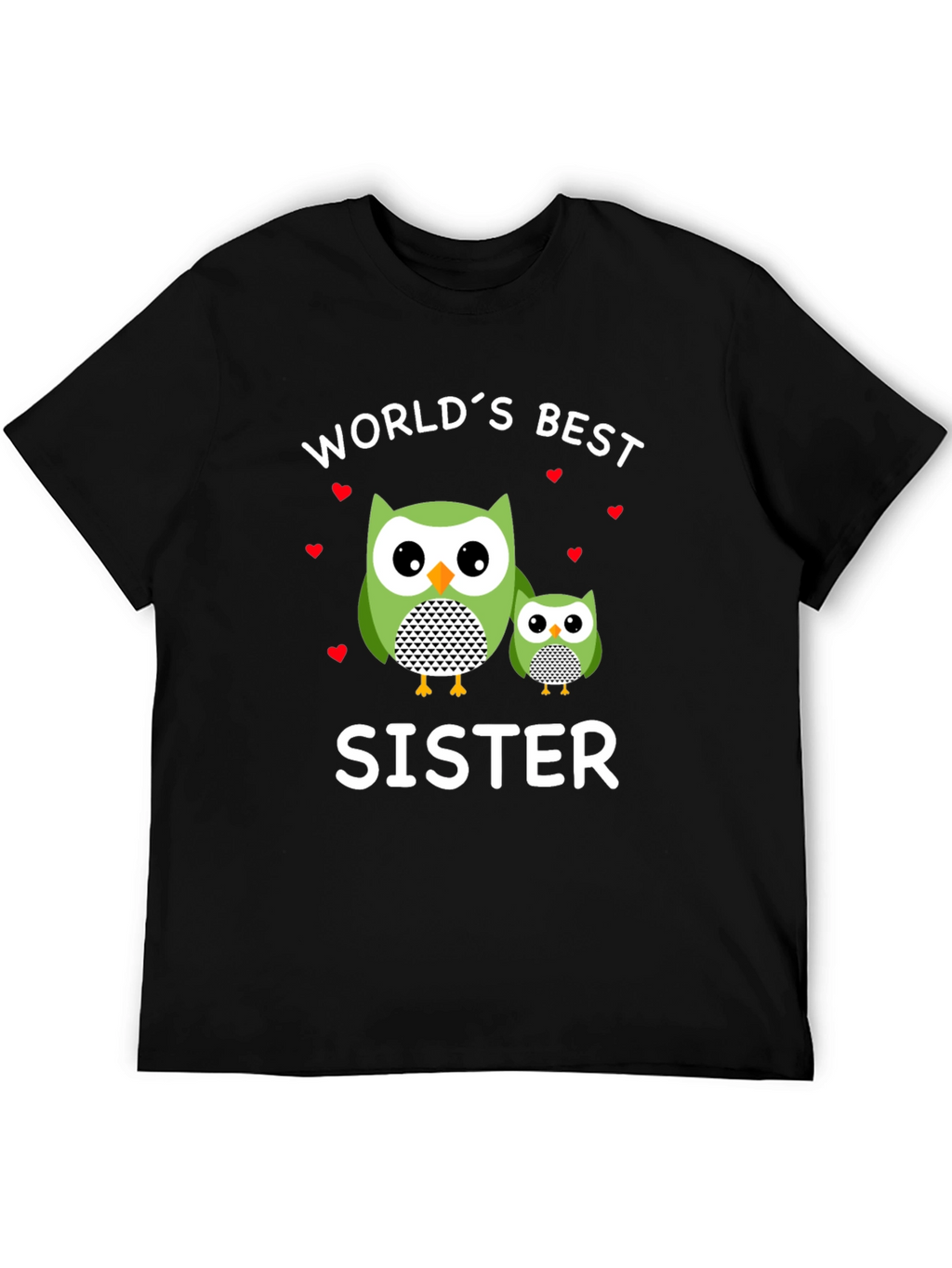 Worlds Best Sister Owl Graphic T-Shirt