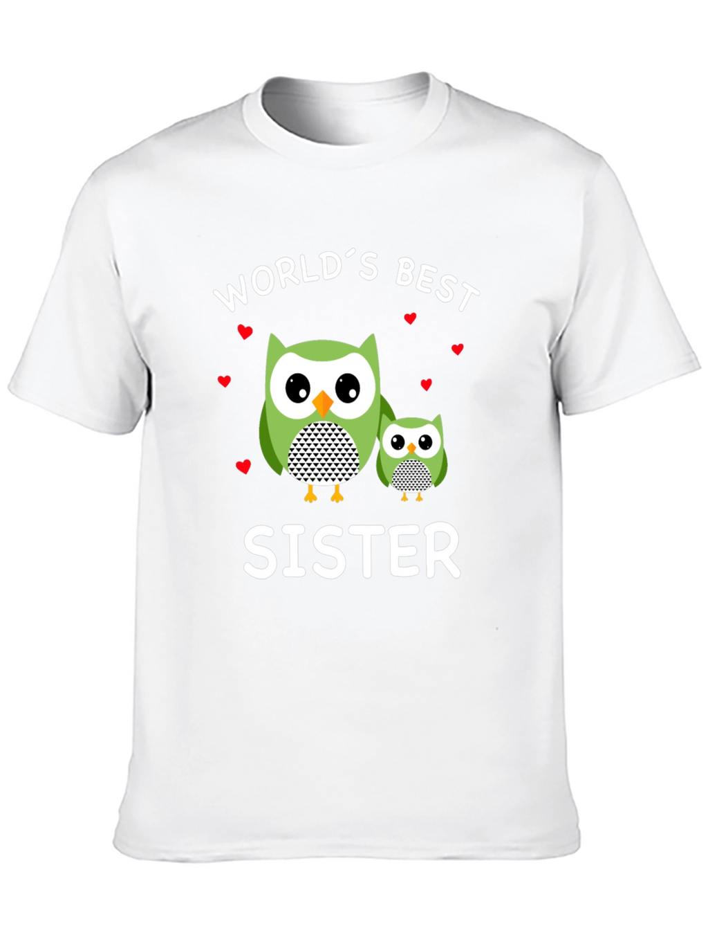 Worlds Best Sister Owl Graphic T-Shirt