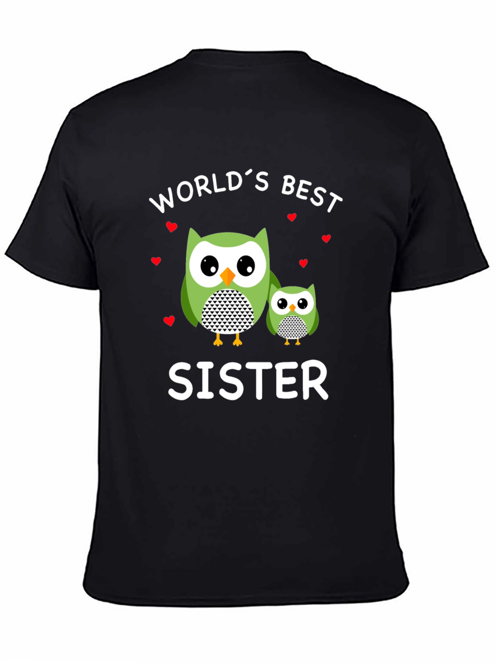 Worlds Best Sister Owl Graphic T-Shirt