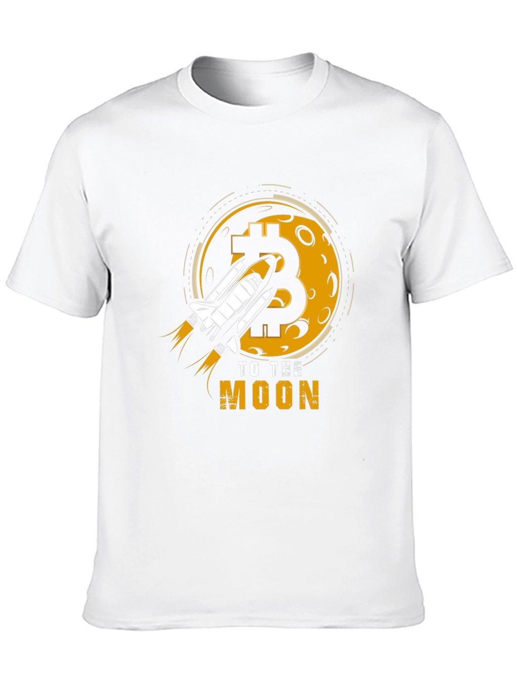 Bitcoin to the Moon Graphic Tee - Crypto Rocket