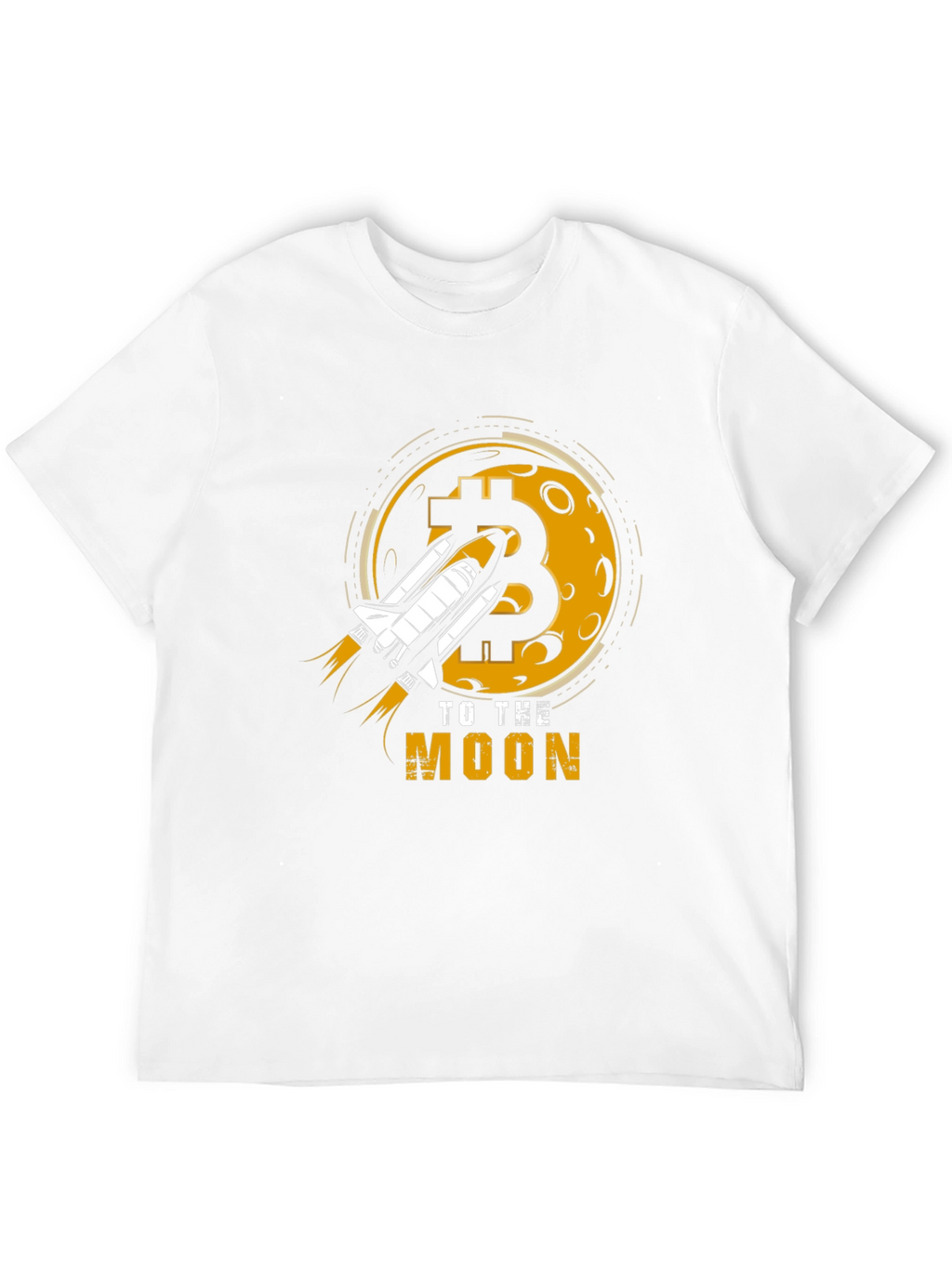 Bitcoin to the Moon Graphic Tee - Crypto Rocket