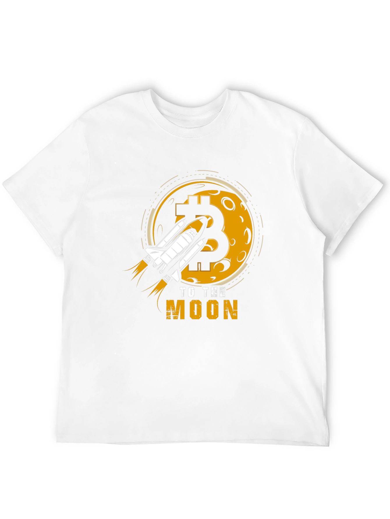 Bitcoin to the Moon Graphic Tee - Crypto Rocket
