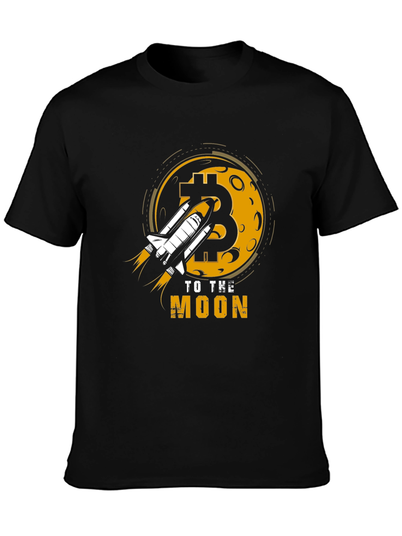 Bitcoin to the Moon Graphic Tee - Crypto Rocket