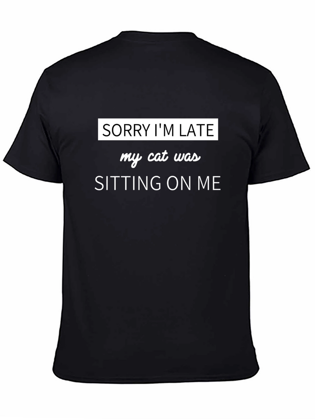 Sorry Im Late Cat Sitting T-Shirt