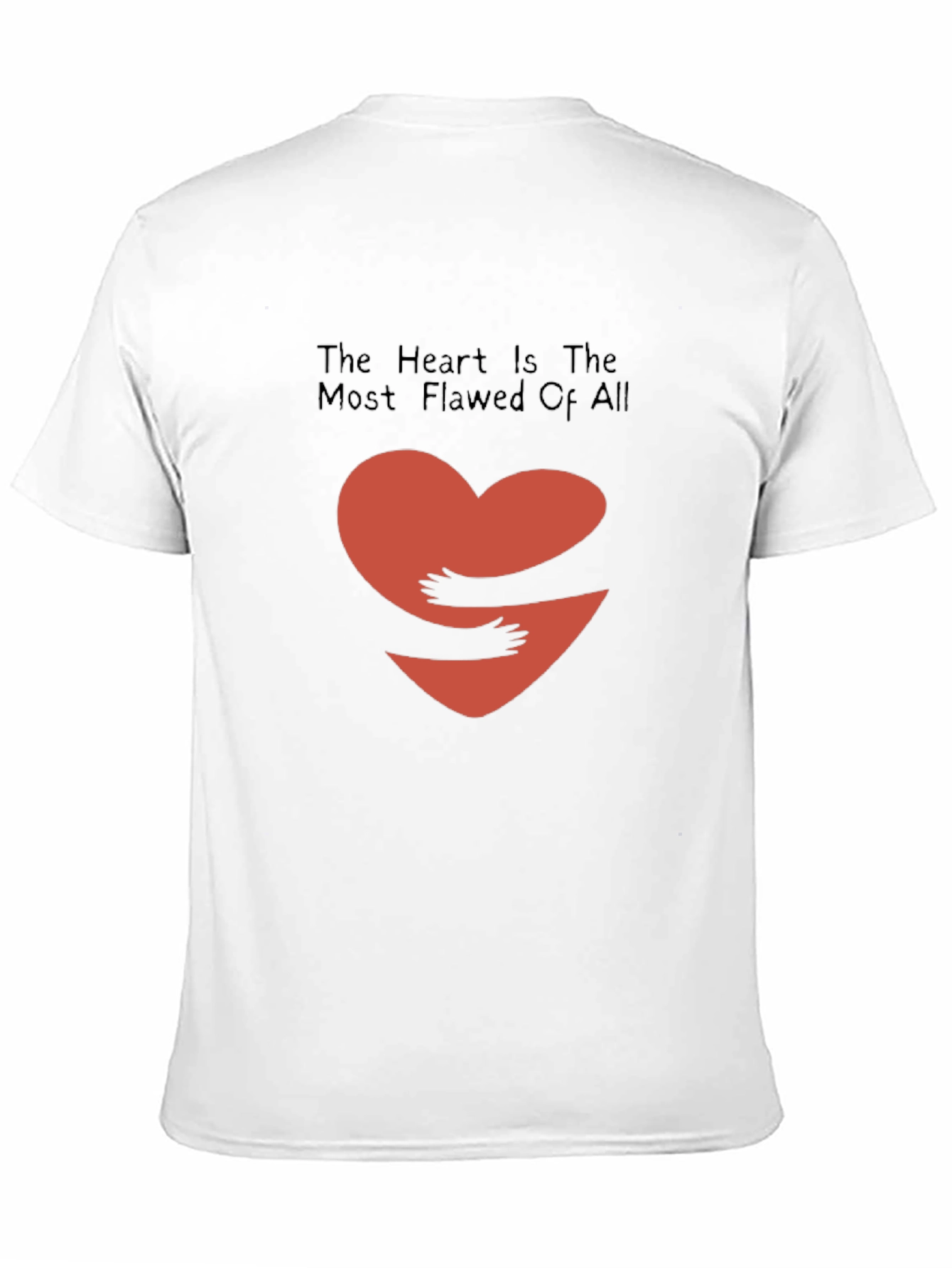 Heart Hug Graphic Tee - Black Casual Shirt