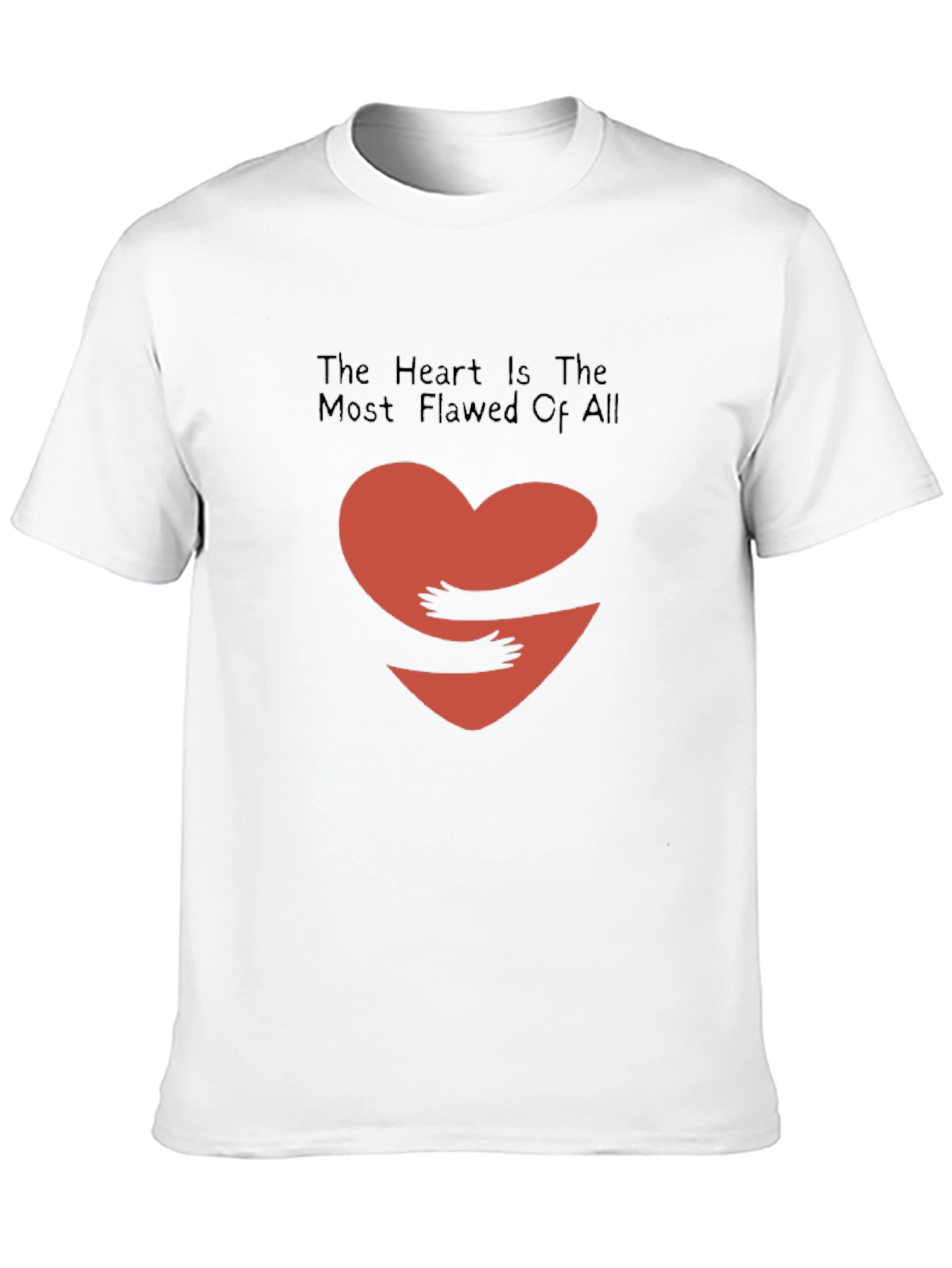 Heart Hug Graphic Tee - Black Casual Shirt