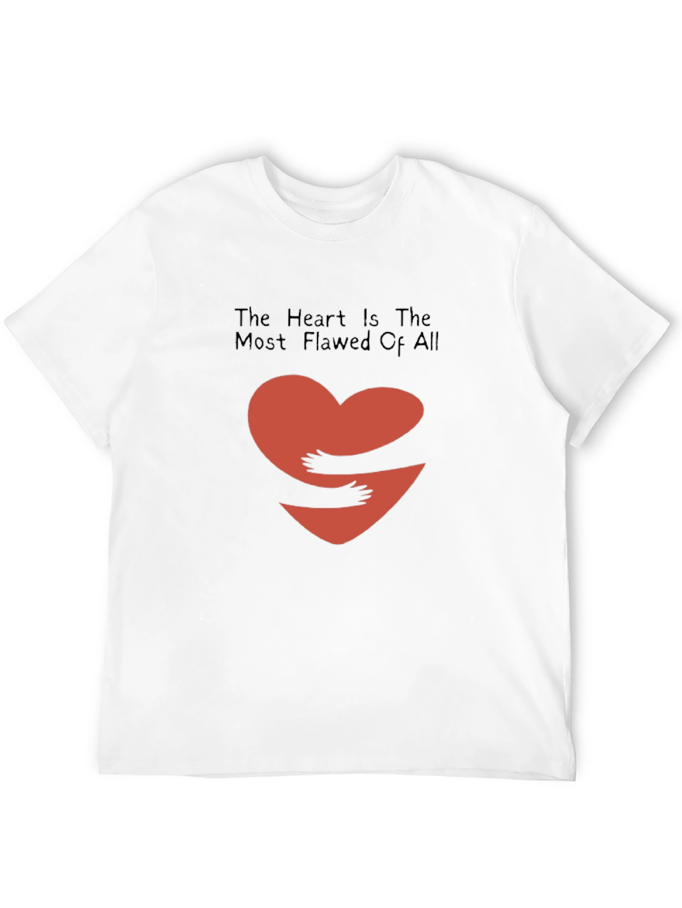Heart Hug Graphic Tee - Black Casual Shirt