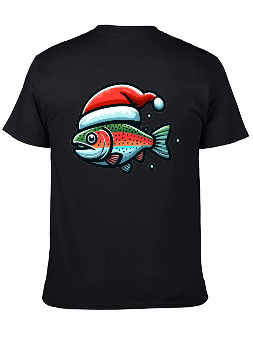Festive Fishing Tee: Christmas Fish Graphic Shirt