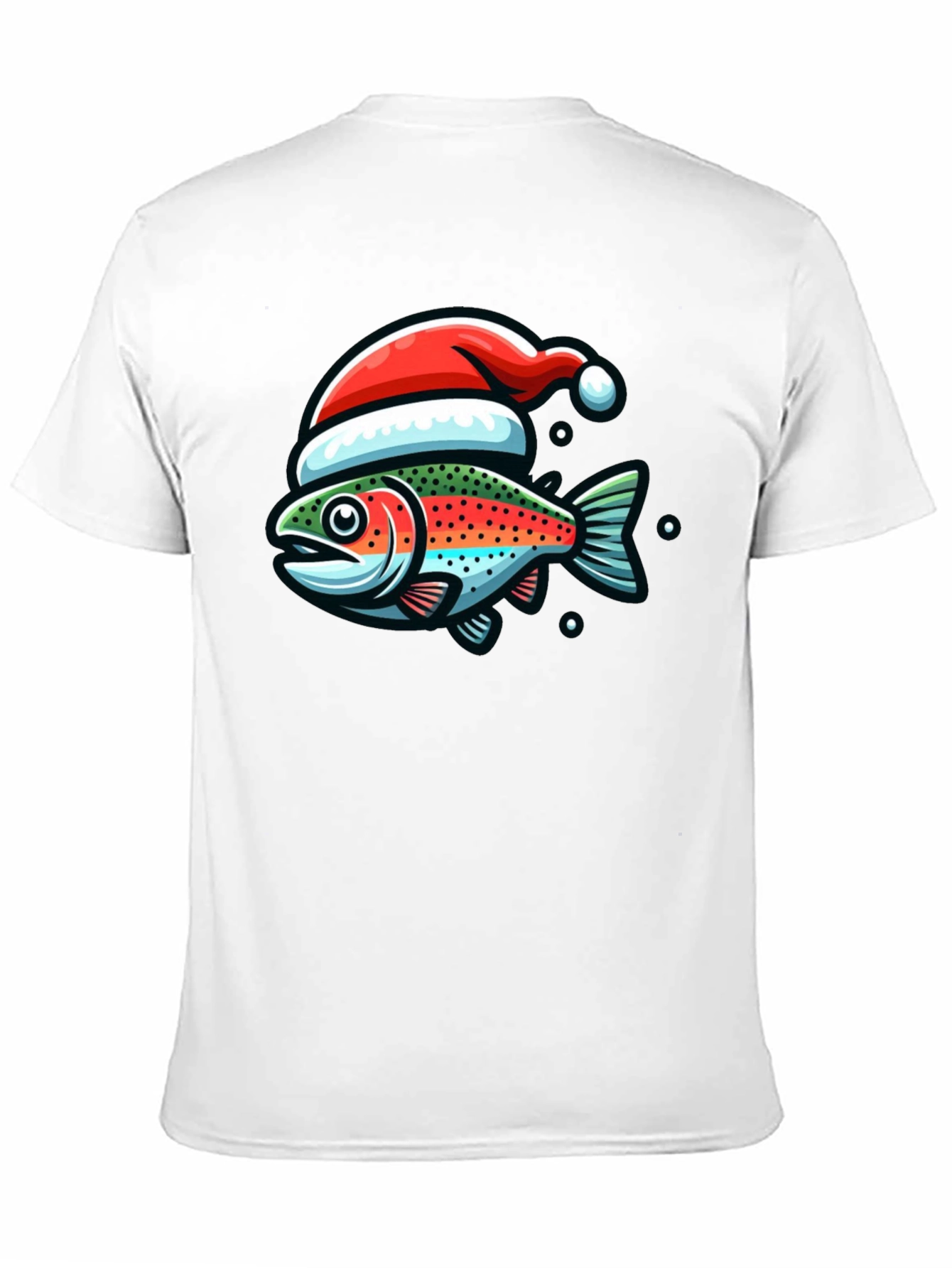 Festive Fishing Tee: Christmas Fish Graphic Shirt