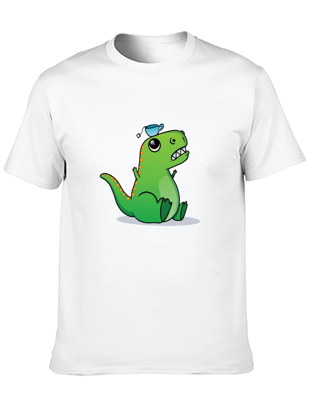 Dino Tea Party T-Shirt - Black Cotton Tee
