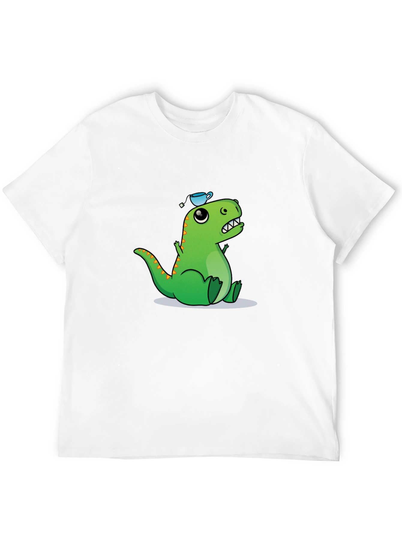 Dino Tea Party T-Shirt - Black Cotton Tee
